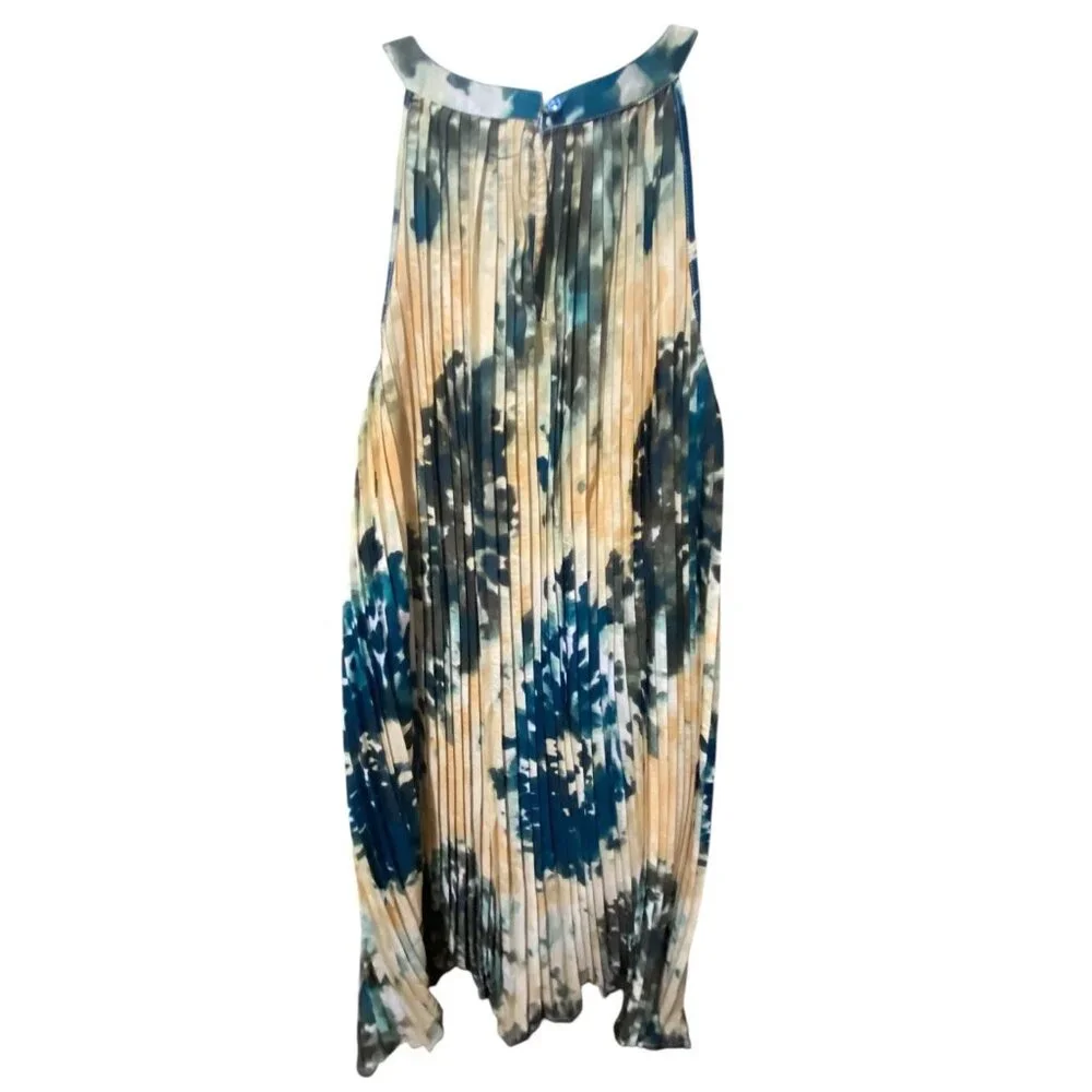 Mlle Gabrielle Womens Dress‎ XL Sleeveless Pleated Knee Fairy Boho